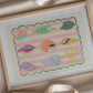 Landscape Colourful Shells/ Bathroom Print / Beach Print / Shell Art / Colourful Bathroom/ Maximalist / shell / Wall Art / shells / Print /