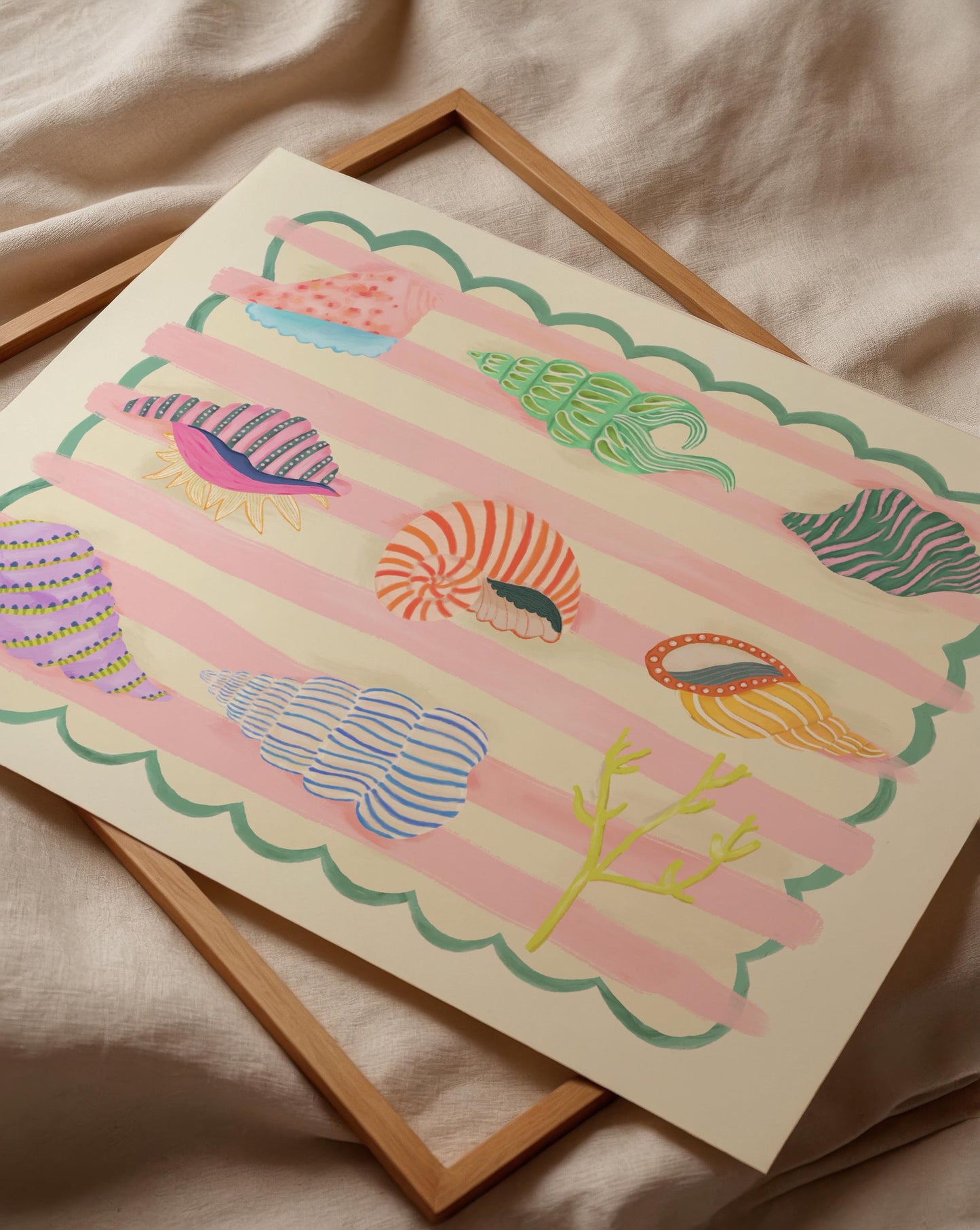 Landscape Colourful Shells | Unframed