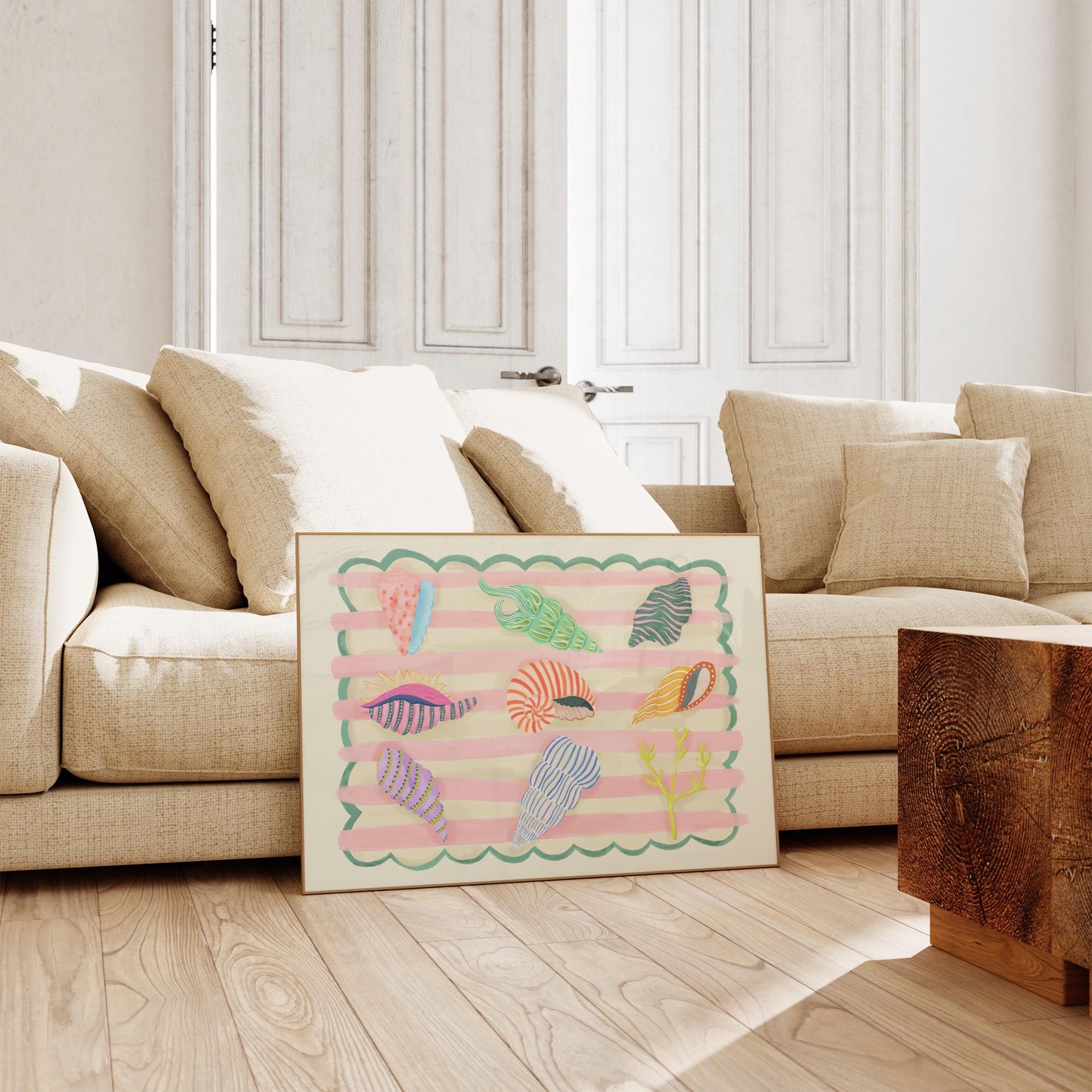 Landscape Colourful Shells | Unframed
