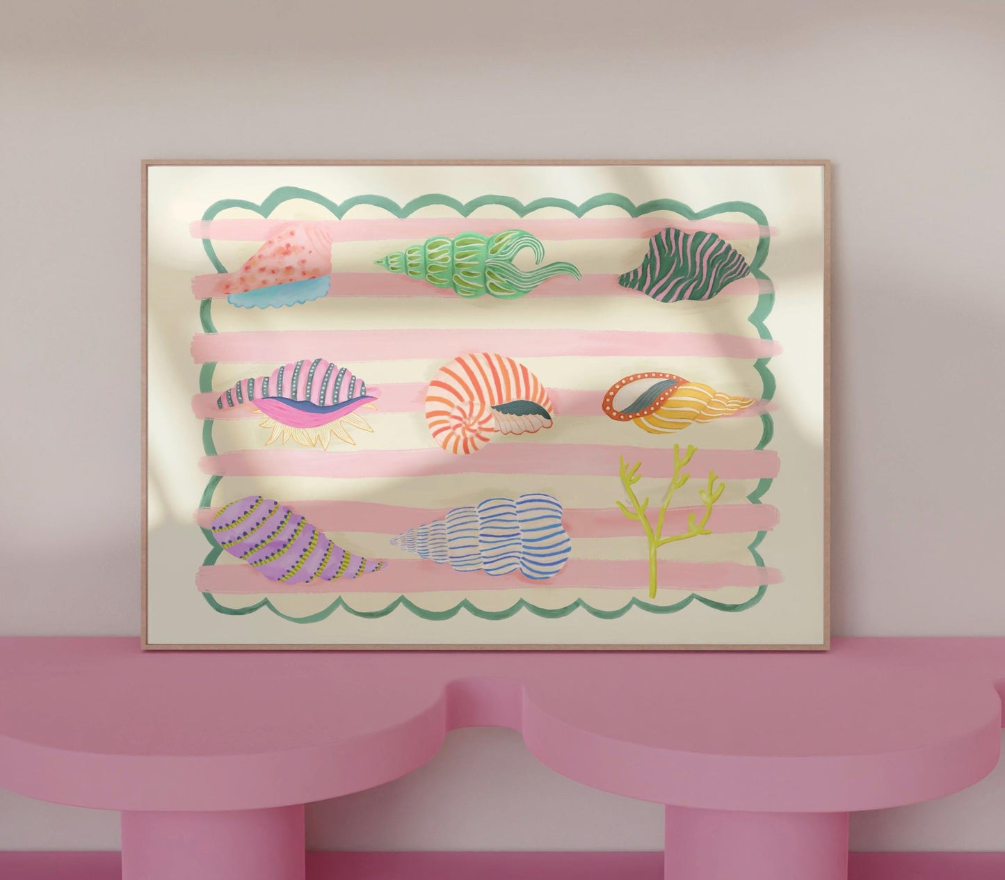 Landscape Colourful Shells | Unframed