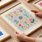 square Flower Kids, Playroom Art, Kids Art Prints, Gallery Art Print, Cute Kids Art, Playroom, Kids Wall Art, Kids, Gifts for Kids,