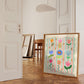 square Flower Kids, Playroom Art, Kids Art Prints, Gallery Art Print, Cute Kids Art, Playroom, Kids Wall Art, Kids, Gifts for Kids,