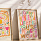 You’re In The World / Flower illustration / Nursery Art / Kids Room / Art / Print / Gifts for Her / kids / Flowers / Colour Pop / Bright