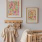 You’re In The World / Flower illustration / Nursery Art / Kids Room / Art / Print / Gifts for Her / kids / Flowers / Colour Pop / Bright