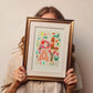 Flower Play / Flower illustration / Eco / Nursery Art / Kids Room / Art / Print / Gifts for Her / kids / Flowers / Colour Pop / Bright