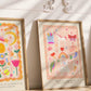 Favourite Things / Flower illustration / Nostalgia / Nursery Art / Kids Room / Art / Print / Gifts for Her / kids / Flowers / Colour Pop /
