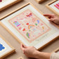 Favourite Things / Flower illustration / Nostalgia / Nursery Art / Kids Room / Art / Print / Gifts for Her / kids / Flowers / Colour Pop /