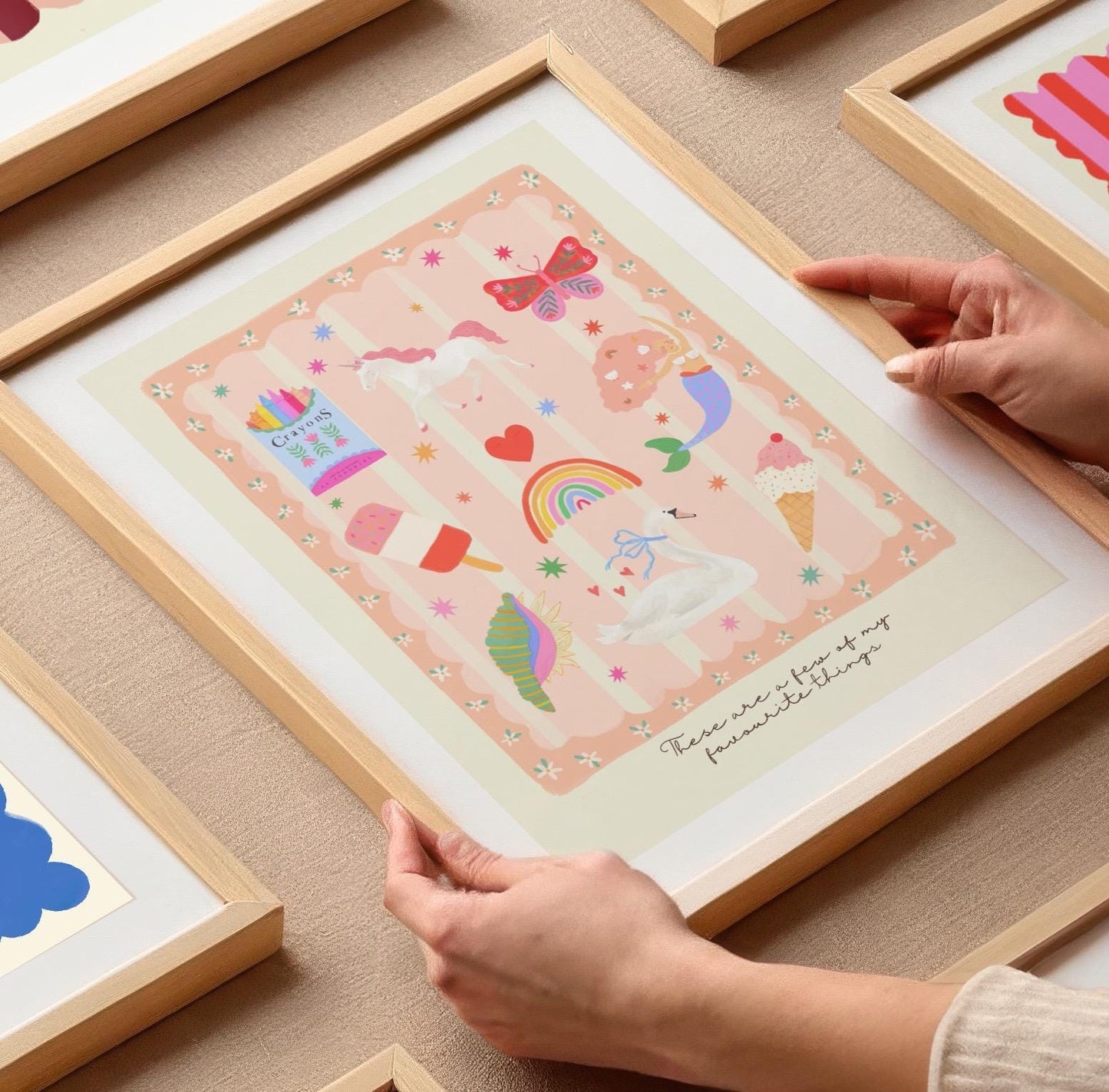 Favourite Things Pink | Unframed