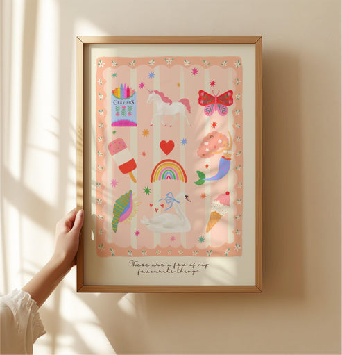 Favourite Things Pink | Unframed