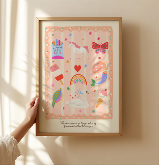 Favourite Things Pink | Unframed