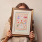 Favourite Things / Flower illustration / Nostalgia / Nursery Art / Kids Room / Art / Print / Gifts for Her / kids / Flowers / Colour Pop /