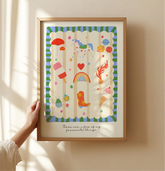 Favourite Things Blue | Unframed