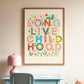 Floral Childhood / Flower illustration / Nursery Art / Kids Room / Art / Print / Gifts / kids / Flowers / Colour Pop / Bright