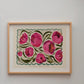 Summer Peony Horizontal, Colourful Quirky Handrawn Art, Peonies, Colourful Art, Bright Colourful Print, Modern Art Print, Gallery Wall, ,
