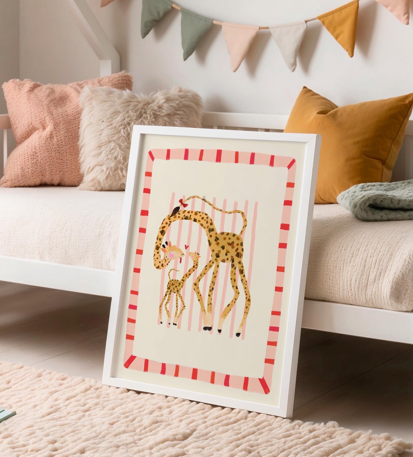 Gertie Giraffe / Animal illustration / Giraffe / Nursery Art / Kids Room / Art / Print / Gifts for kids / kids / Jungle / Colour / Bright