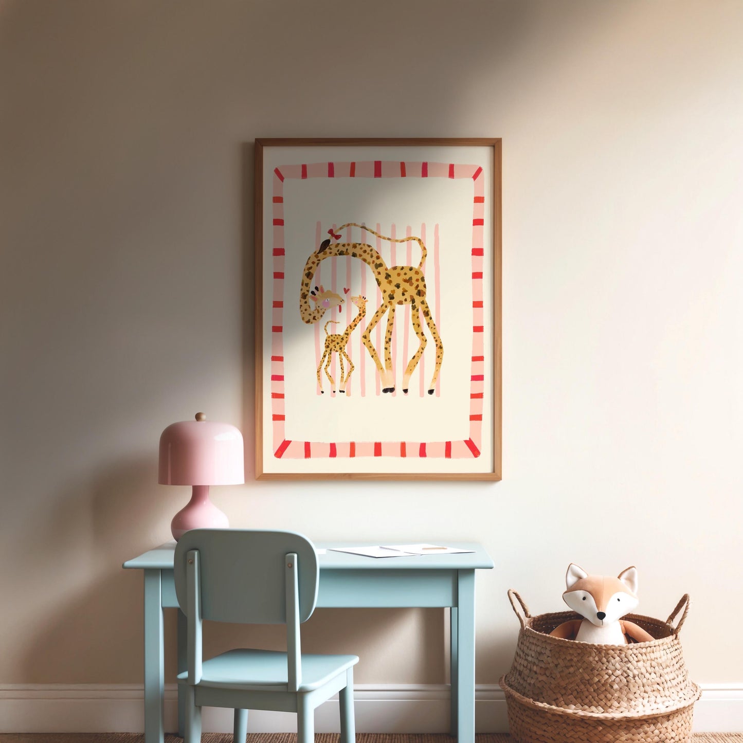Gertie Giraffe / Animal illustration / Giraffe / Nursery Art / Kids Room / Art / Print / Gifts for kids / kids / Jungle / Colour / Bright