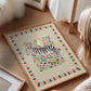 Zara Zebra / Animal illustration / Zebra / Nursery Art / Kids Room / Art / Print / Gifts for kids / kids / Jungle / Colour Pop / Bright