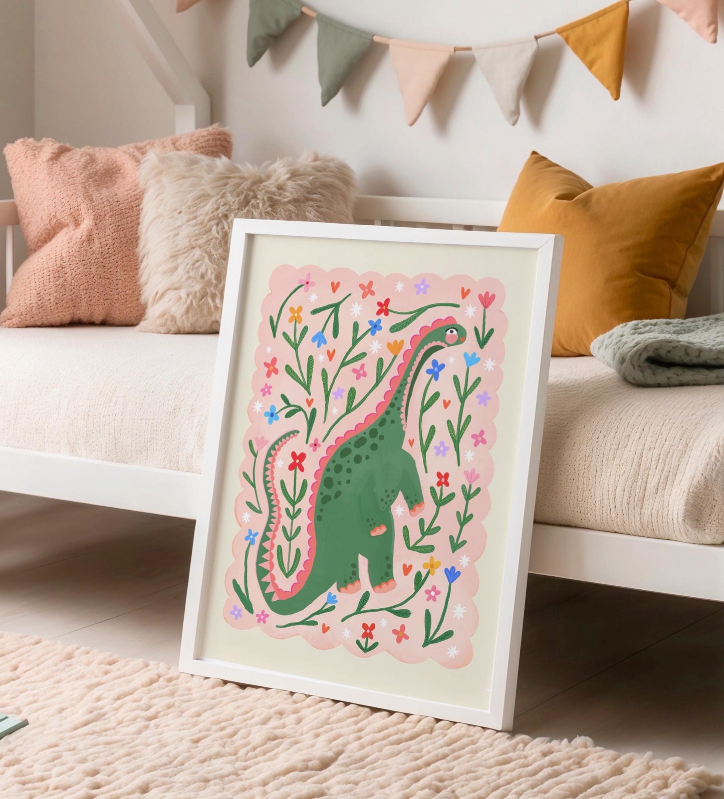 Floral Dino | Unframed