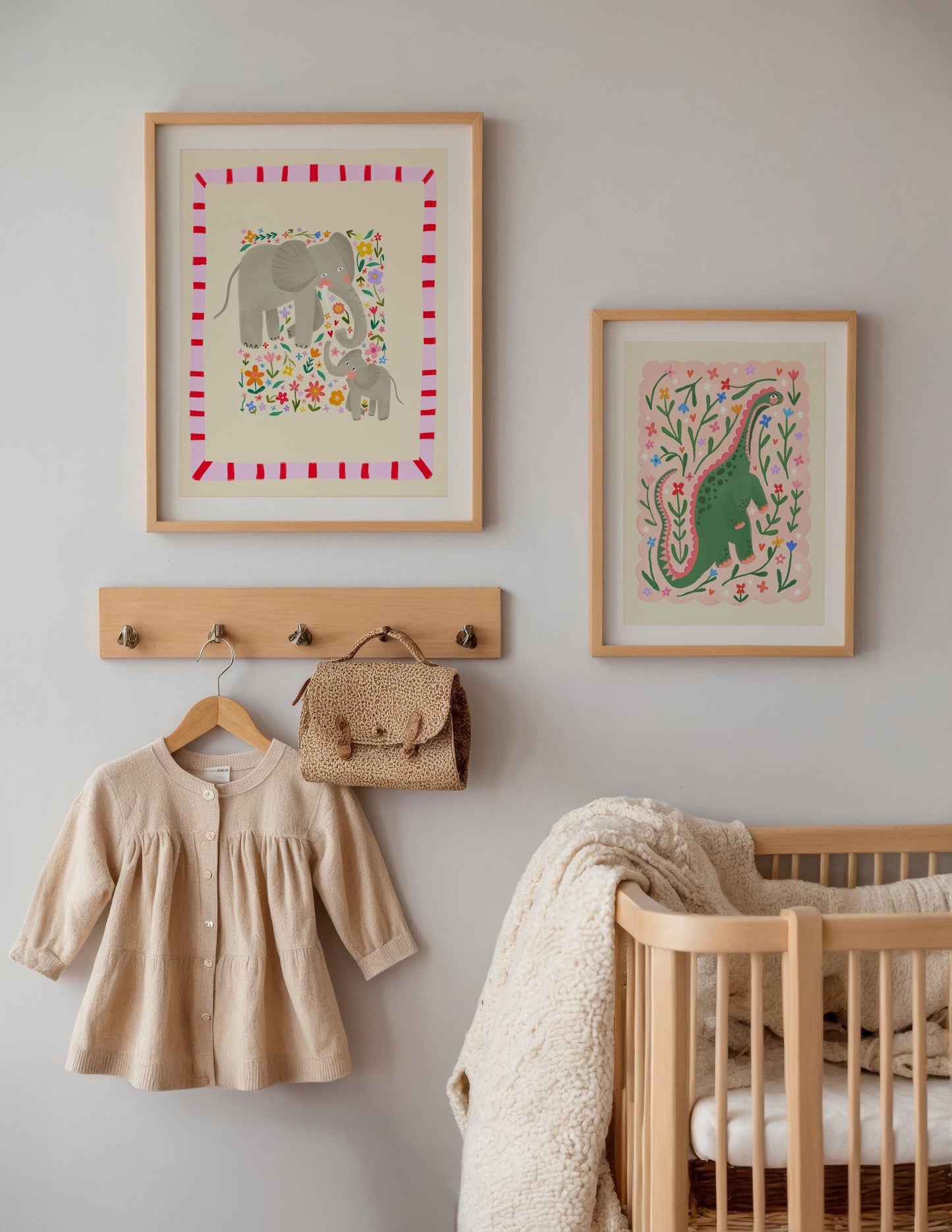 Floral Dino | Unframed