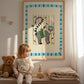 Lenny Lemur / Animal illustration / Tiger / Nursery Art / Kids Room / Art / Print / Gifts for kids / kids / Jungle / Colour Pop / Bright