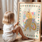 Luna Leapord / Animal illustration / Leapord / Nursery Art / Kids Room / Art / Print / Gifts for kids / kids / Jungle / Colour Pop / Bright
