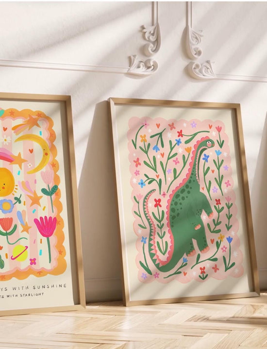 Floral Dino | Unframed