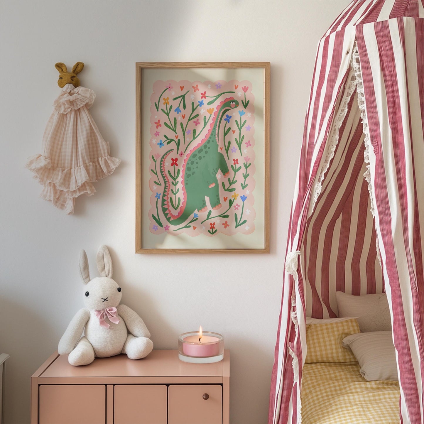 Floral Dino | Unframed