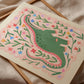 Floral Dino / Girls Dinosaur Print / Pink Dino / Nursery Art / Kids Room / Art / Print / Gifts for Her / kids / Rainbow / Colour Pop /