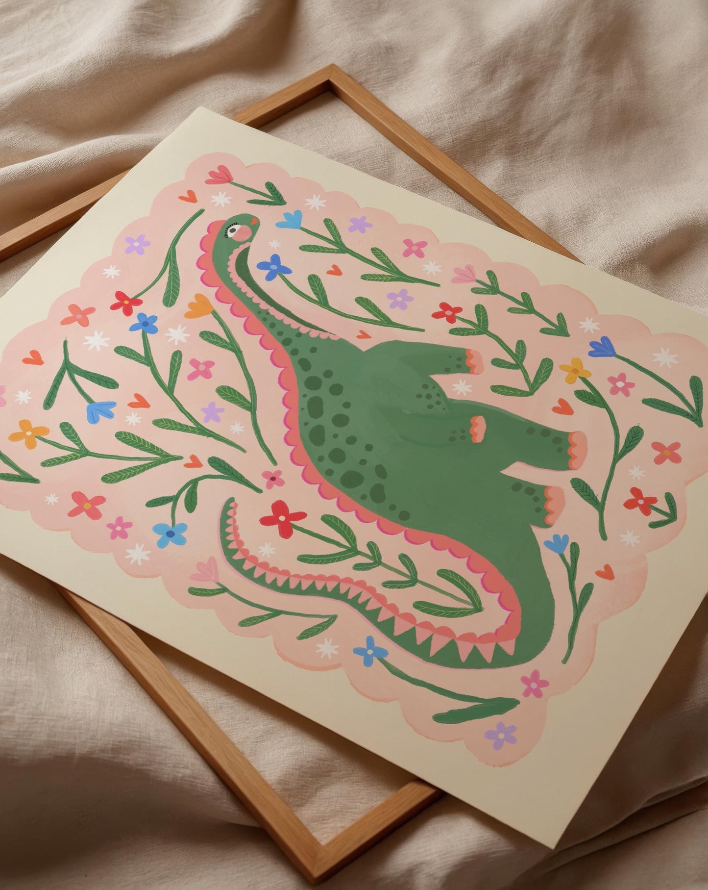 Floral Dino | Unframed