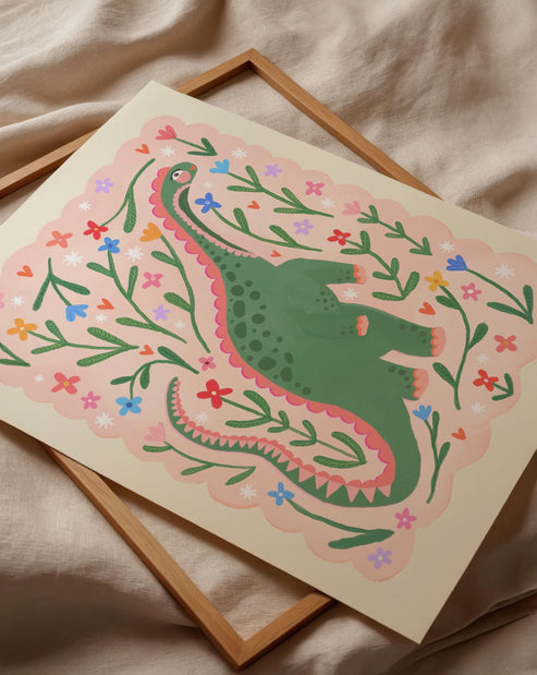 Floral Dino | Unframed