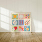 Personalised Pink Space, Kids Decor, fun wall art, Colourful Wall Art, Wall Art, Wall Art, Art Prints, Colourful Art Prints, Square,