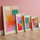 Summer Sun, Colourful Quirky Handrawn Art, Sun, Colourful Art, Bright Colourful Art Print, Modern Art Print, Gallery Wall, Cool, Maximalist