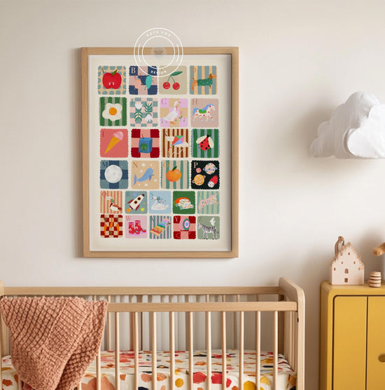 Cool Kids A-Z, Abc Art, Nursery Art, Kids Room Art, Nursery, Art, Print, Gifts for kids, Kids Wall Art , Rainbow, Colourful, Bright Art