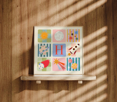 Personalised Pink Space | Unframed