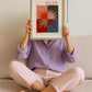 Autumn Sun, Colourful Quirky Handrawn Art, Sun, Colourful Art, Bright Colourful Art Print, Modern Art Print, Gallery Wall, Cool, Maximalist