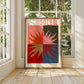 Autumn Sun, Colourful Quirky Handrawn Art, Sun, Colourful Art, Bright Colourful Art Print, Modern Art Print, Gallery Wall, Cool, Maximalist