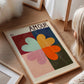 Autumn Love, Colourful Quirky Handrawn Art, Sun, Colourful Art, Bright Colourful Art Print, Modern Art Print, Gallery Wall, Cool, Maximalist