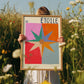 Summer Star, Colourful Quirky Handrawn Art, Star, Colourful, Bright Colourful Art Print, Modern Art Print, Gallery Wall, Cool, Maximalist