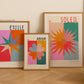 Summer Sun, Colourful Quirky Handrawn Art, Sun, Colourful Art, Bright Colourful Art Print, Modern Art Print, Gallery Wall, Cool, Maximalist