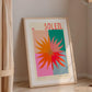 Summer Sun, Colourful Quirky Handrawn Art, Sun, Colourful Art, Bright Colourful Art Print, Modern Art Print, Gallery Wall, Cool, Maximalist