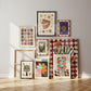 La Palmers: Colourful Hand-Drawn Modern Wall Art, Eclectic, Print, Wall Art, Blue, Celestial, Palm