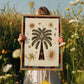 La Palmers: Colourful Hand-Drawn Modern Wall Art, Eclectic, Print, Wall Art, Blue, Celestial, Palm