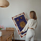 El Sol: Colourful Hand-Drawn Modern Wall Art, Eclectic, Print, Wall Art, Blue, Celestial, Sun