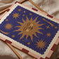 El Sol: Colourful Hand-Drawn Modern Wall Art, Eclectic, Print, Wall Art, Blue, Celestial, Sun