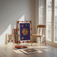 El Sol: Colourful Hand-Drawn Modern Wall Art, Eclectic, Print, Wall Art, Blue, Celestial, Sun