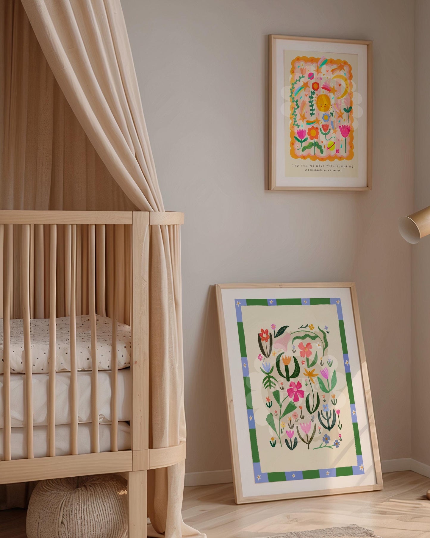 Colourful Bohemian Flowers | Unframed