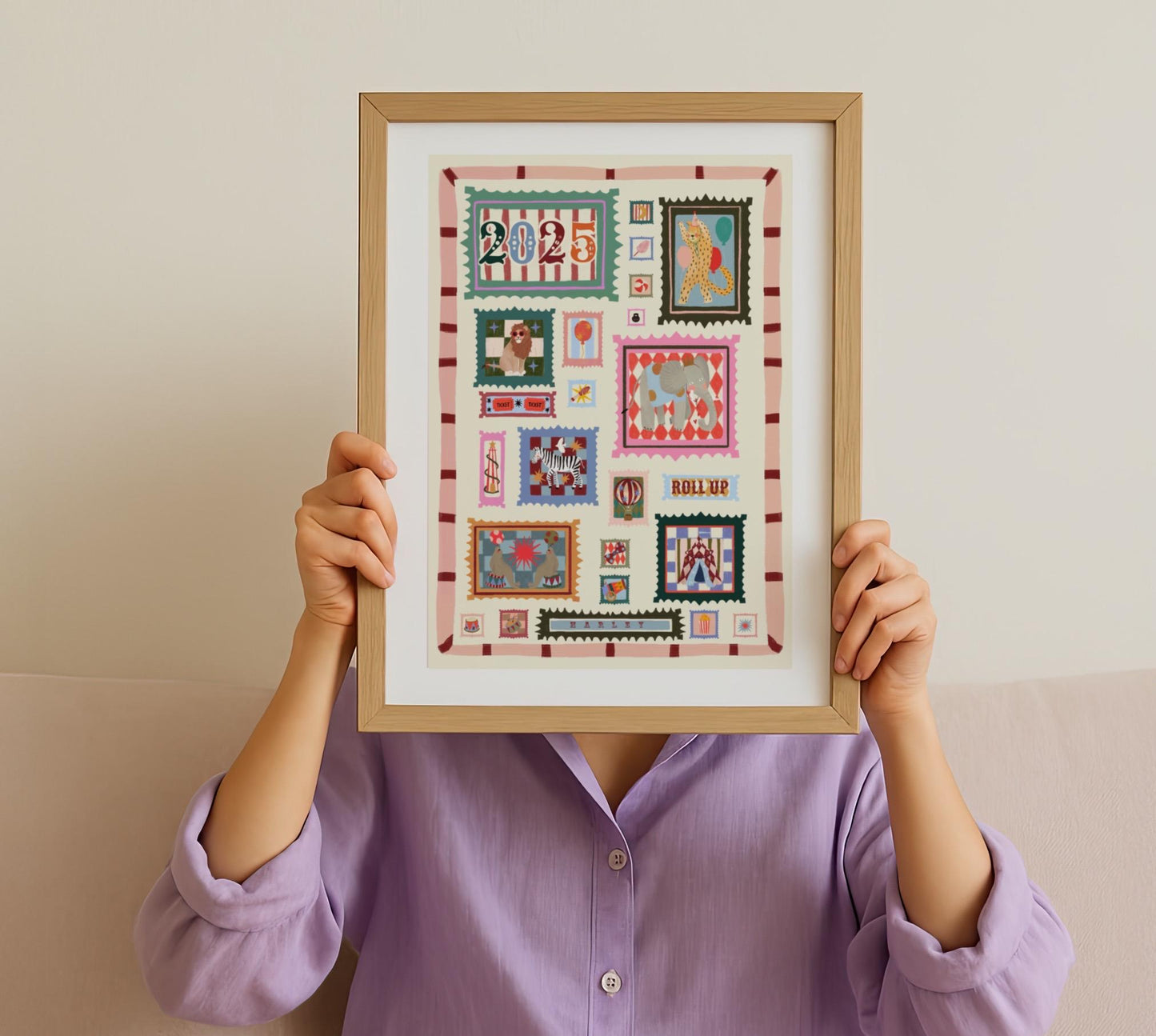 Personalized Circus Name Art Print: Year of Birth, Nursery Decor
