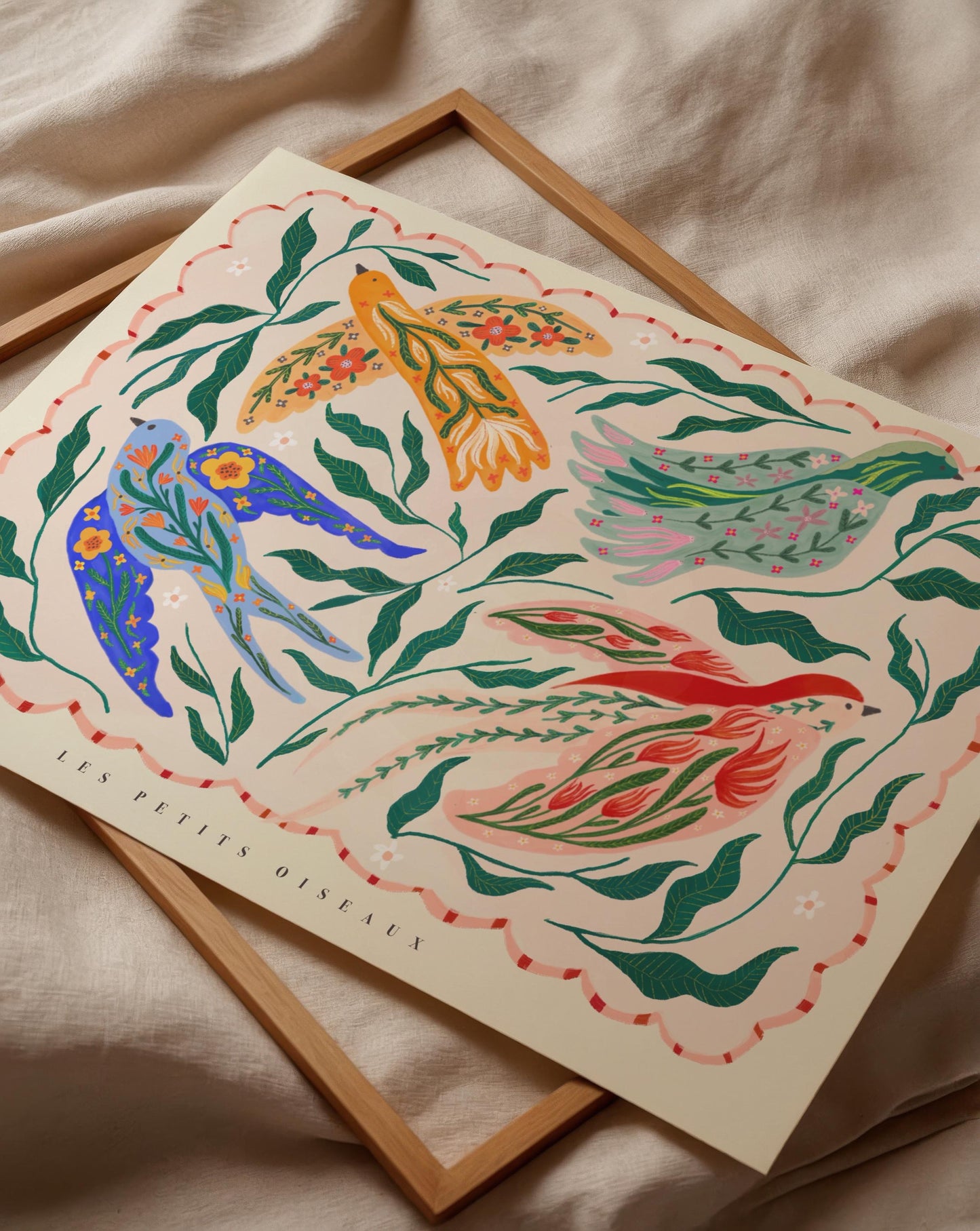 Landscape Colorful Bird Illustration | UNframed