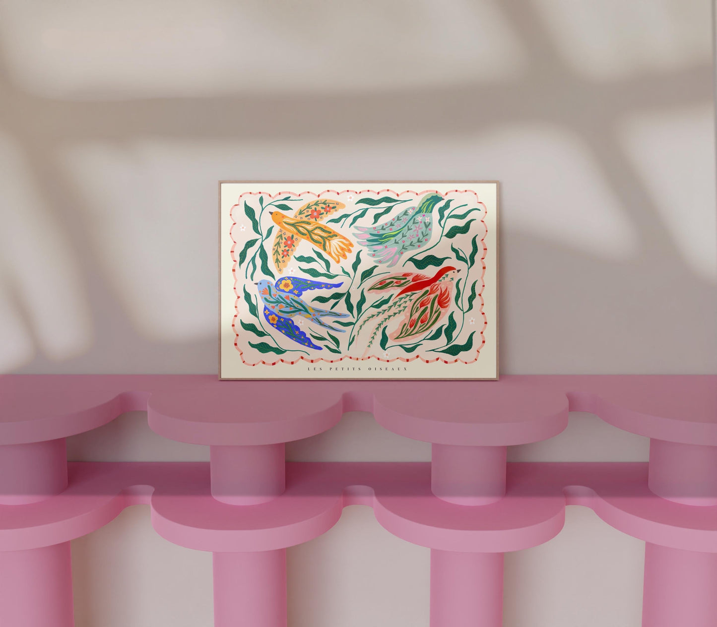 Landscape Colorful Bird Illustration | UNframed