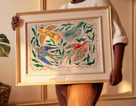 Landscape Colorful Bird Illustration | UNframed